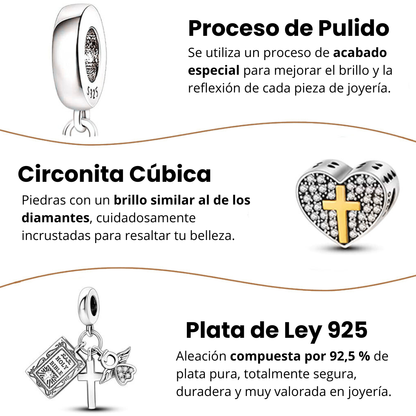 Pulsera Charms de Fe Ajustable