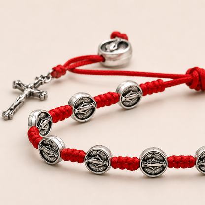 Pulsera San Benito de Protección Escarlata