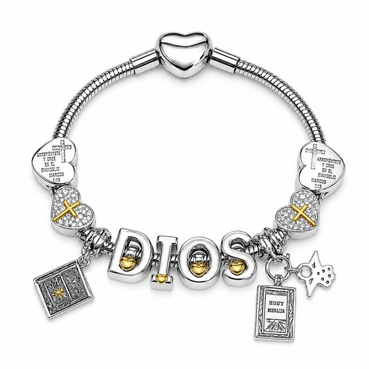 Pulsera Charms de Fe Ajustable