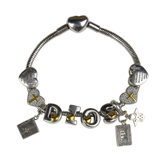 Pulsera Charms de Fe Ajustable